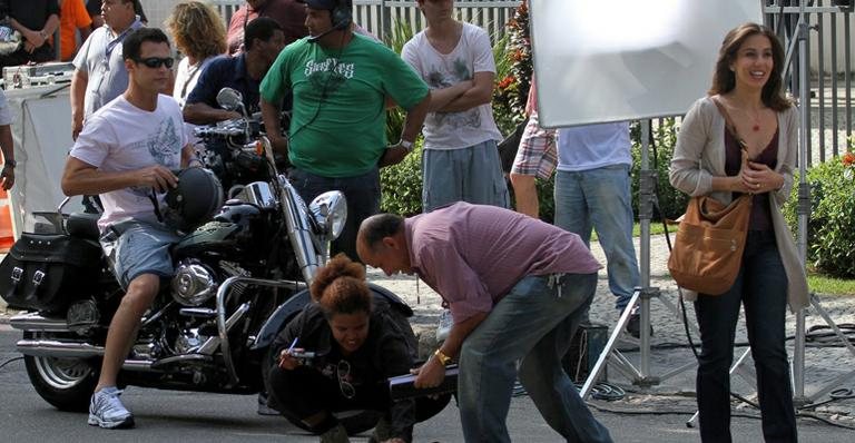 Tania Khalill e Carlos Casagrande gravando cenas de Fina Estampa - Dilson Silva/AgNews