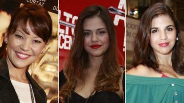 Geovanna Tominaga, Jessika Alves e Natália Souto optaram por usar batom vermelho na première de "Assalto ao Banco Central" - Philippe Lima  e Felipe Assumpção / AgNews