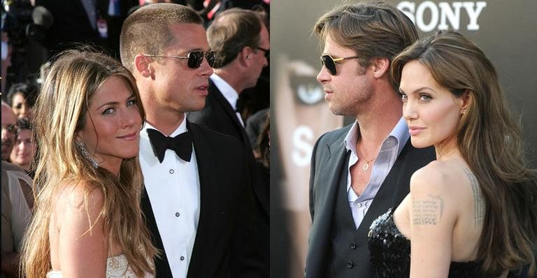 Jennifer Aniston, Brad Pitt e Angelina Jolie - Getty Images