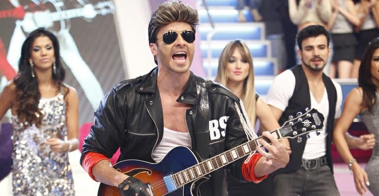 Rodrigo Faro se transforma em George Michael - Edu Moraes/Record