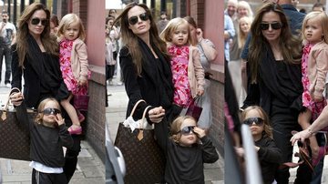 Angelina Jolie passeia com Vivienne e Knonx - CityFiles