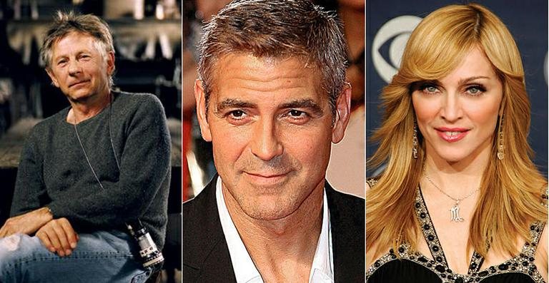 Roman Polanski, George Clooney e Madonna - Montagem