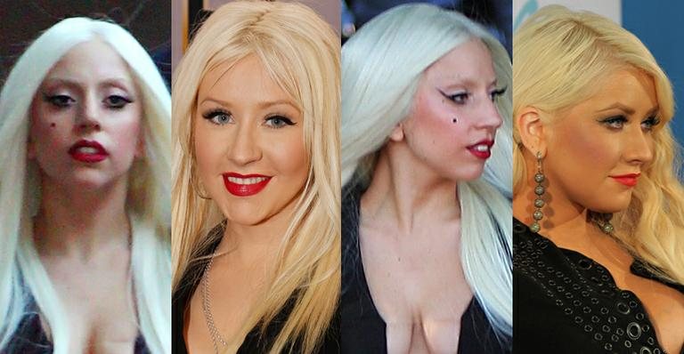 Lady Gaga copia maquiagem de Christina Aguilera - CityFiles / GettyImages