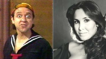 Carlos Villagrán, como Quico em 'Chaves', e Florinda Meza, a Dona Florinda do seriado mexicano - Fotomontagem