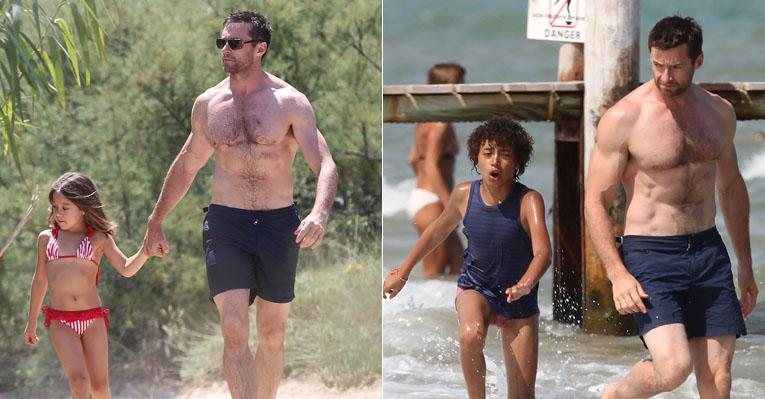 Hugh Jackman curte praia em família - Getty Images