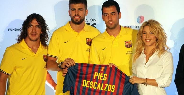 Shakira, Piqué e companheiros do time - Getty Images