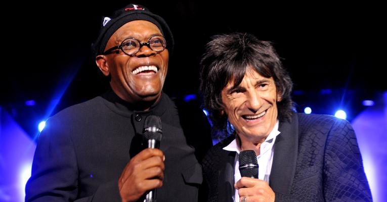 Samuel L Jackson e Ronnie Wood participam de evento para arrecadar fundos para Fundação - Getty Images