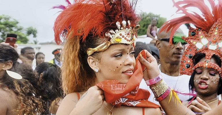 Ela curte carnaval em Barbados. - Splash News