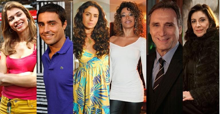 Grazi Massafera, Ricardo Pereira, Giovanna Antonelli, Leilah Moreno, Herson Capri e Marília Pêra - Fotomontagem