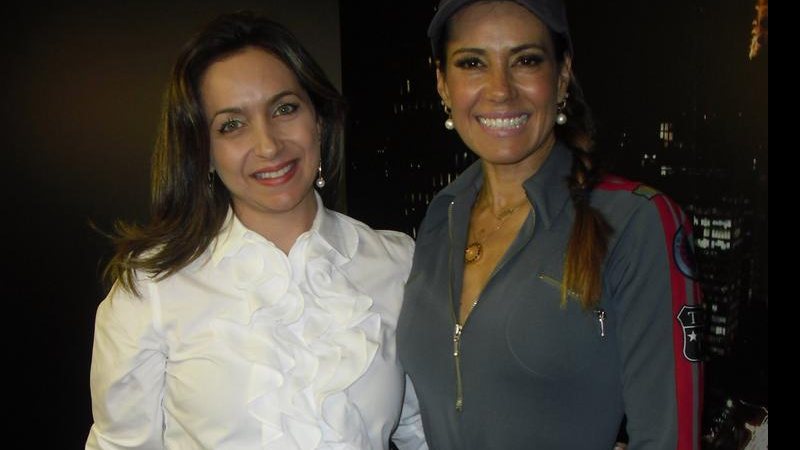 A dentista Luciana Saraiva e Solange Frazão na atração Em Forma da ClicTV.