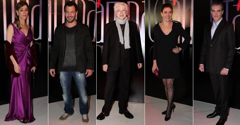 Christiane Torloni, Malvino Salvador, Aguinaldo Silva, Lília Cabral e Dalton Vigh na festa de lançamento de 'Fina Estampa' - Fotomontagem