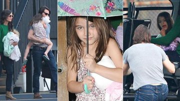 Suri Cruise viaja de helicóptero com os pais - Grosby Group