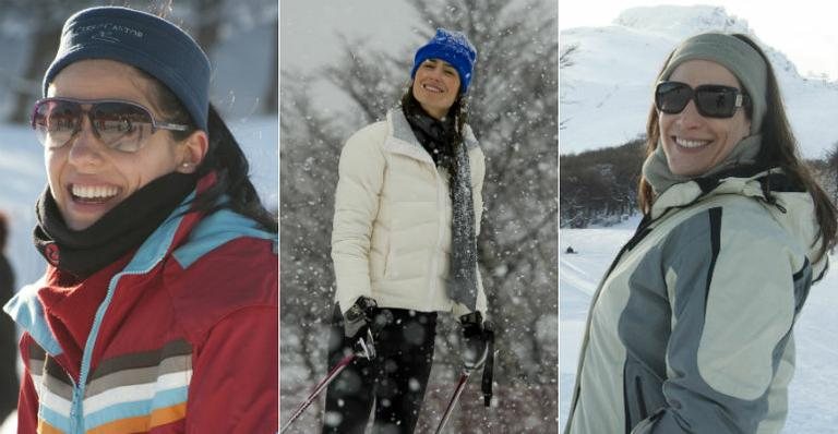 Rafaela Mandelli, Fran Zanon e Virgina Cavendish: cuidados com pele e cabelo na neve - Caras