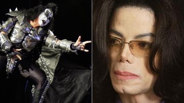 Gene Simmons, da banda Kiss, chamou Michael Jackson de pedófilo e gerou revolta nos fãs do ídolo pop - Fotomontagem