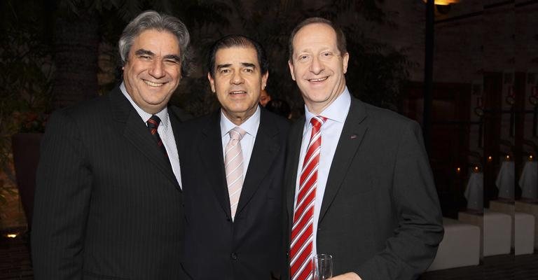 Raul Corrêa da Silva, Manoel Cintra e Jeremy Newman na apresentação de empresa de auditoria, em SP.