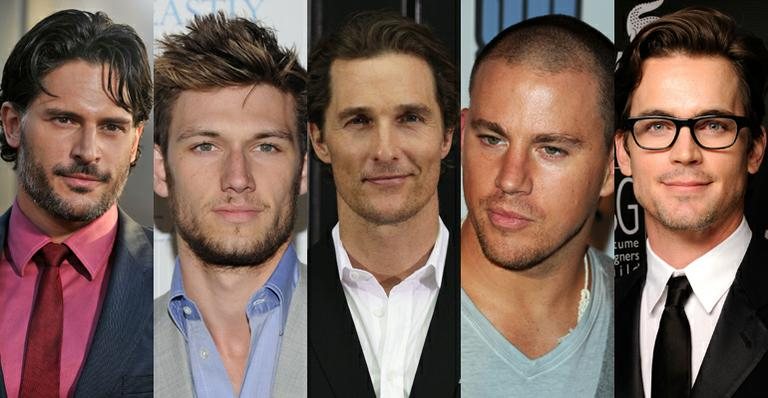 Joe Manganiello, Alex Pettyfer, Matthew McConaughey, Channing Tatum e Matt Bomer - Getty Images