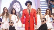 Rodrigo Faro se veste de Whitney Houston - Edu Moraes / Divulgação Record