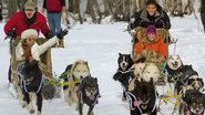 Na pista armada no Valle de Lobos, a 20km do centro de Ushuaia, Danton Mello e Leona Cavalli e Ronald e Milene Domingues se divertem com a competição. - Cadu Pilotto, Jayme Borquéz, Martin Gurfein, Murillo Constantino e Selmy Yassuda/Artemisia Fot. E Comunicação