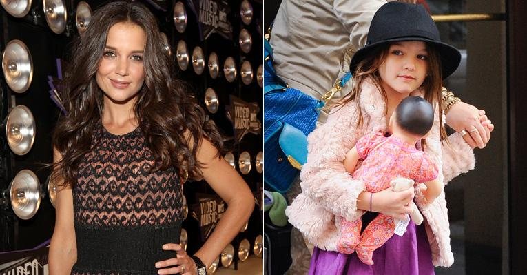 Katie Holmes e a filha Suri Cruise, fruto do relacionamento da atriz com o astro Tom Cruise - Getty Images