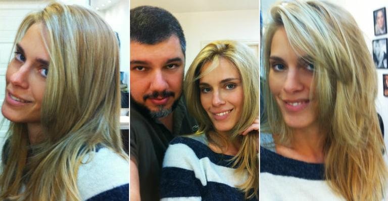 Carolina Dieckmann e o hairstylist Ton Reis - Divulgação