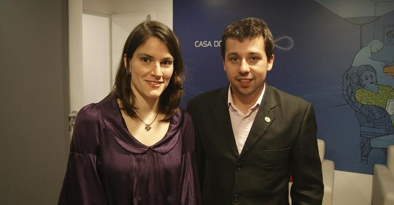 Patricia Landmann e Bruno Hermenegildo são os anfitriões em shopping de SP durante noite de harmonização.