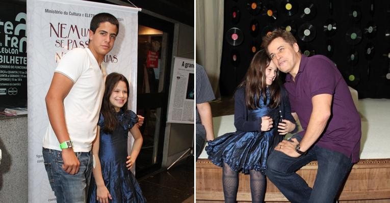 Edson Celulari com os filhos Enzo e Sophia - Thyago Andrade/Photo Rio News