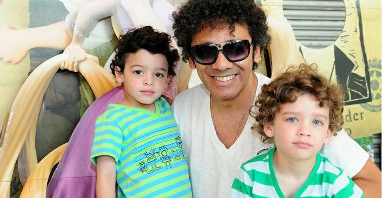 Simoninha com Tom e Gabriel - Francisco Cepeda/ AgNews