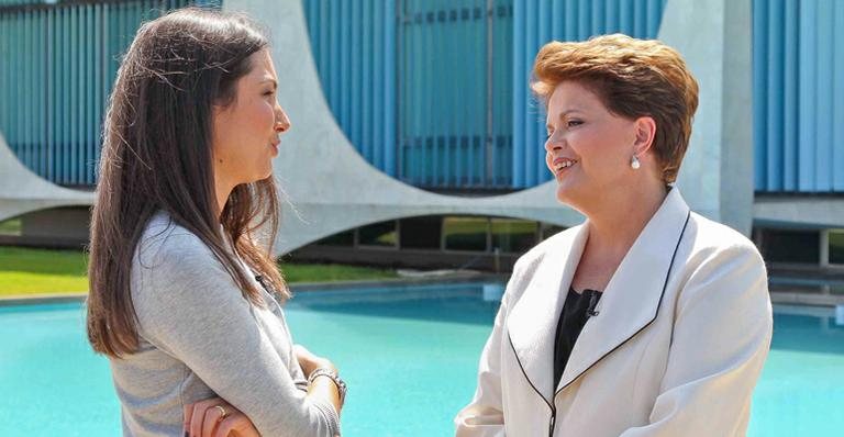 Patrícia Poeta entgrevista a presidente Dilma Rousseff - Roberto Stuckert Filho