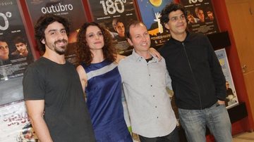 Felipe Adib, Malu Galli, Eduardo Vaisman e seu diretor Eduardo Moscovis - André Muzell / AgNews