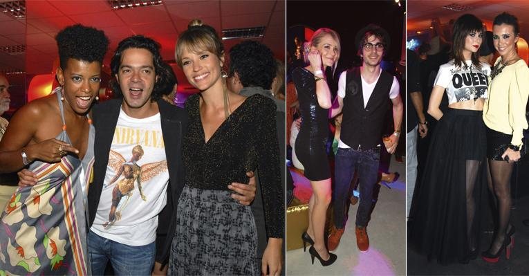 Entre Thalma e a amada, Juliana Didone, Bruno Mazzeo se diverte na festa do Prêmio Multishow. O casal Natália Frascino e Fiuk. O estilo de Julianne Trevisol e Maíz de Oliveira. - Ivan Faria