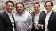 Ricardo Carmignani, Erick Jacquin, Tibor Sotkovszki e Evandro Andreoni em encontro de produtores de vinho, SP.