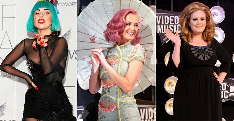 Lady Gaga, Katy Perry e Adele - Getty Images