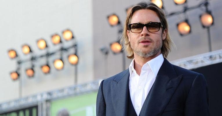 Brad Pitt na première de 'Moneyball' em Oakland na noite desta segunda-feira, 19 - Getty Images