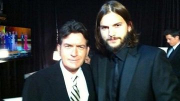 Charlie Sheen e Ashton Kutcher - Reprodução/Twitter