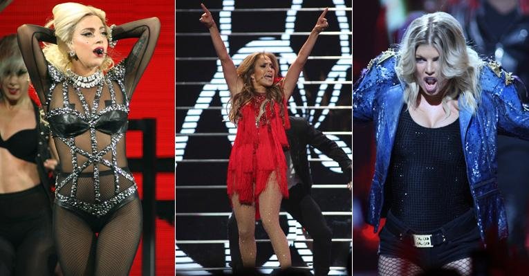 Lady Gaga, Jennifer Lopez e Fergie no iHeart Music Festival, em Las Vegas, Estados Unidos - Reuters