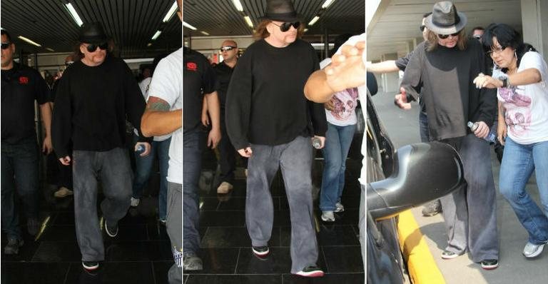 Axl Rose chega ao aeroporto Galeão, no Rio de Janeiro - Marcio Honorato/Honopix