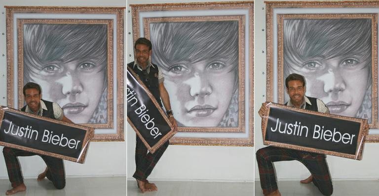 Roberto Camasmie faz quadro para Justin Bieber - Divulgação