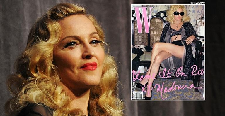 A cantora Madonna em 2011 e na capa da revista 'W', clicada no Rio de Janeiro, em dezembro de 2008. - Getty Images