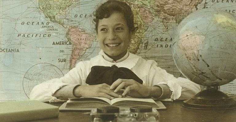 Susana Vieira dedicada aos estudos no Uruguai em 1954, quando tinha 12 anos - Arquivo Pessoal/Susana Vieira