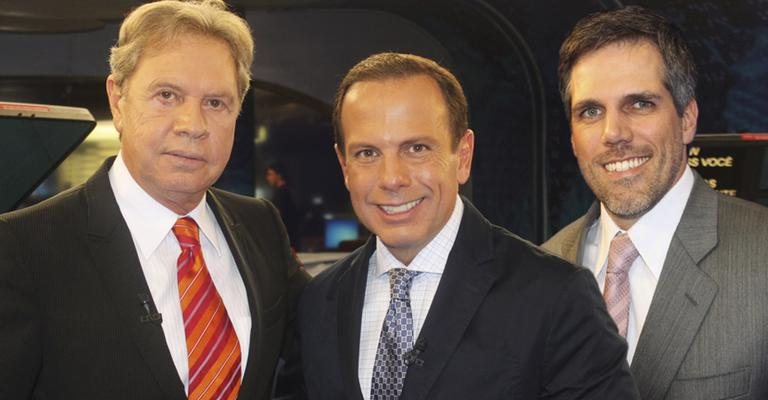 Joel Malucelli e Paulo Kakinoff falam a João Doria Jr., na atração da Band, SP.