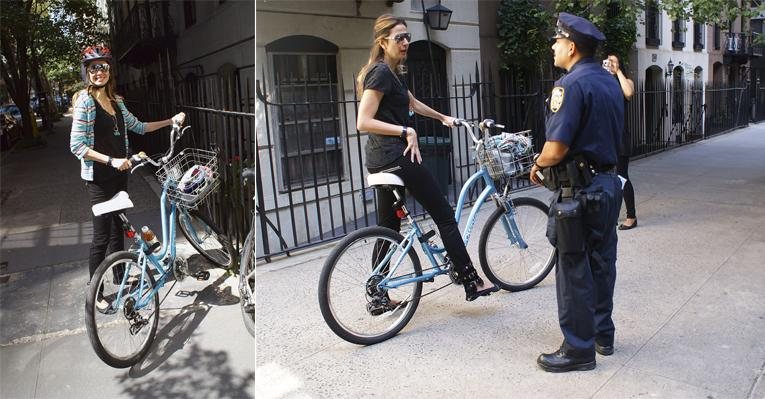 Na Big Apple, Luciana grava o quadro Gimenez na Real, em que abre sua vida particular. A estrela pede informação a um guarda, enquanto fã tira foto sua.