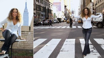 Em turnê pelo Canadá e Estados Unidos com Canibália, a musa leva alegria aos fãs de NY e posa tendo o Empire State Building ao fundo. - Luiz C. Ribeiro