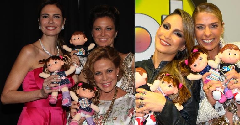 Luciana Gimenez, Claudete Troiano, Ellen Jabour, Claudia Leitte e Adriane Galisteu no Teleton 2011 - Divulgação