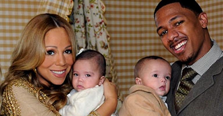 Mariah Carey e Nick Cannon com os gêmeos Monroe e Moroccan na ABC - Reprodução/ Site ABC News