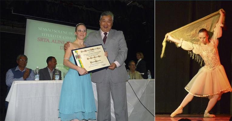 Bailarina é premiada por seu dom - Adriana Franco