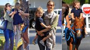 Alessandra Ambrosio com a pequena Anja em um passeio de pônei - Grosby Group