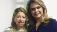 Olga Kos e a jornalista e radialista Liliane Ventura na atração da Rádio Trianon, SP.