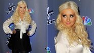 Christina Aguilera na coletiva de imprensa do reality 'The Voice' - Getty Images