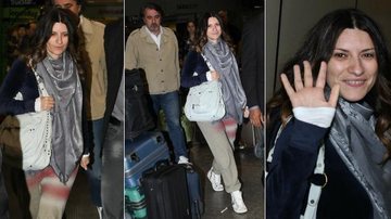 Laura Pausini no Aeroporto Internacional de Guarulhos, em São Paulo - Manuela Scarpa/Photo Rio News