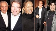 Carlos Alberto de Nóbrega, Luciano Faccioli, Adriane Galisteu, Cafu e Paulo Ricardo em inauguração de pizzaria em São Paulo - Amauri Nehn /AgNews